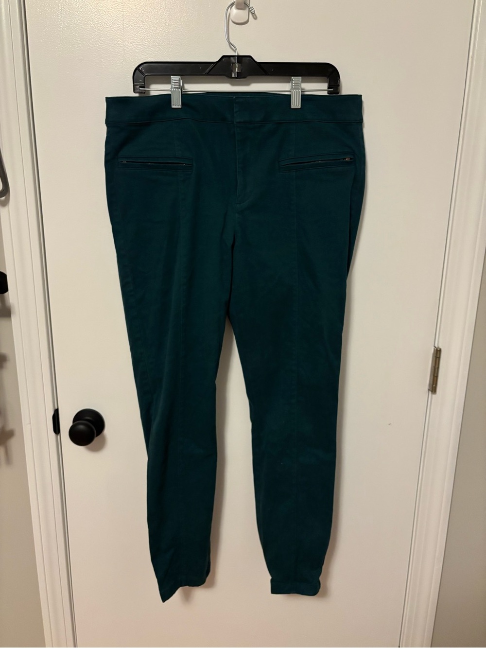 LOFT Forest Green Stretch Chino Pants